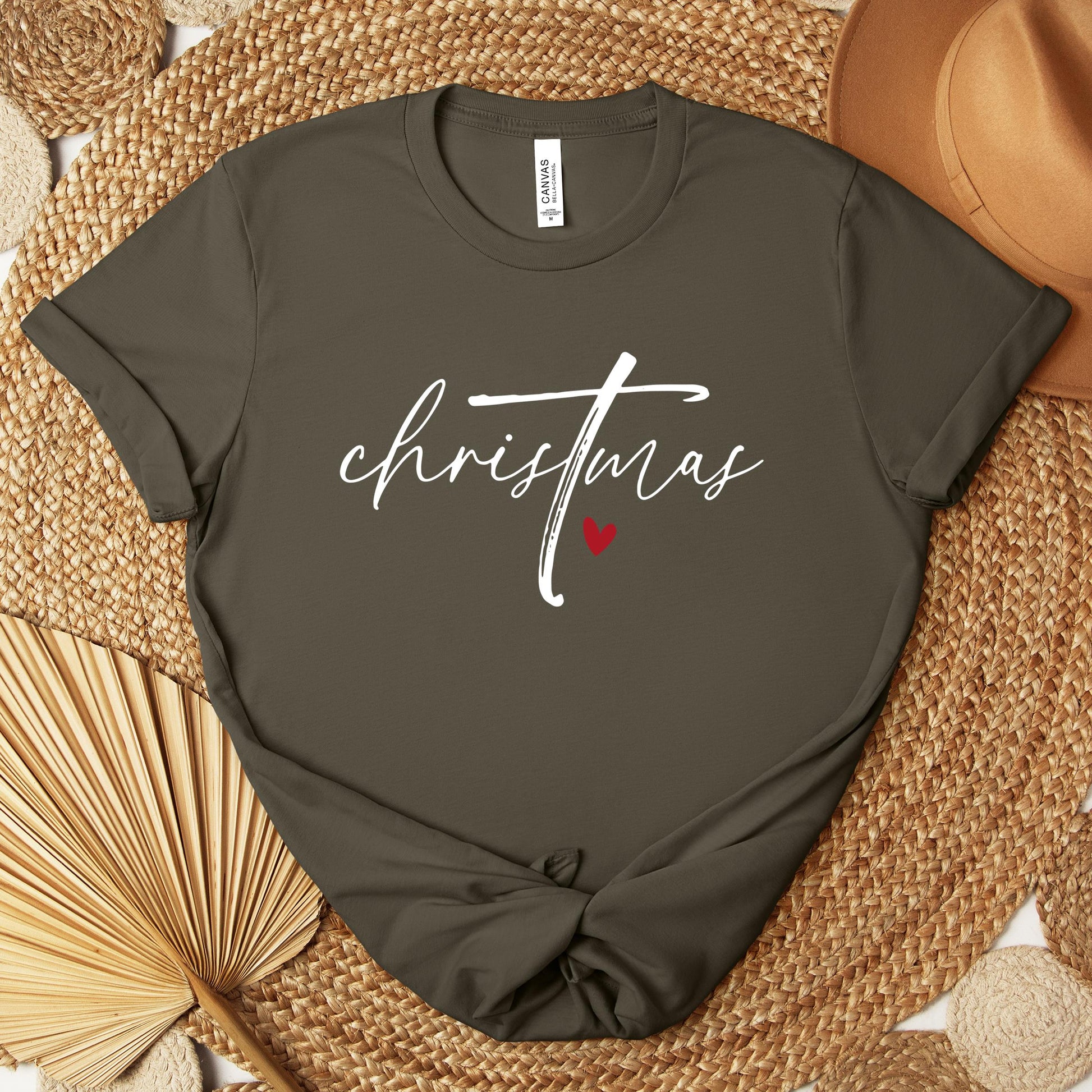 Christmas Cross Heart Premium T-shirt