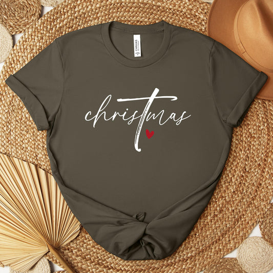 Christmas Cross Heart Premium T-shirt