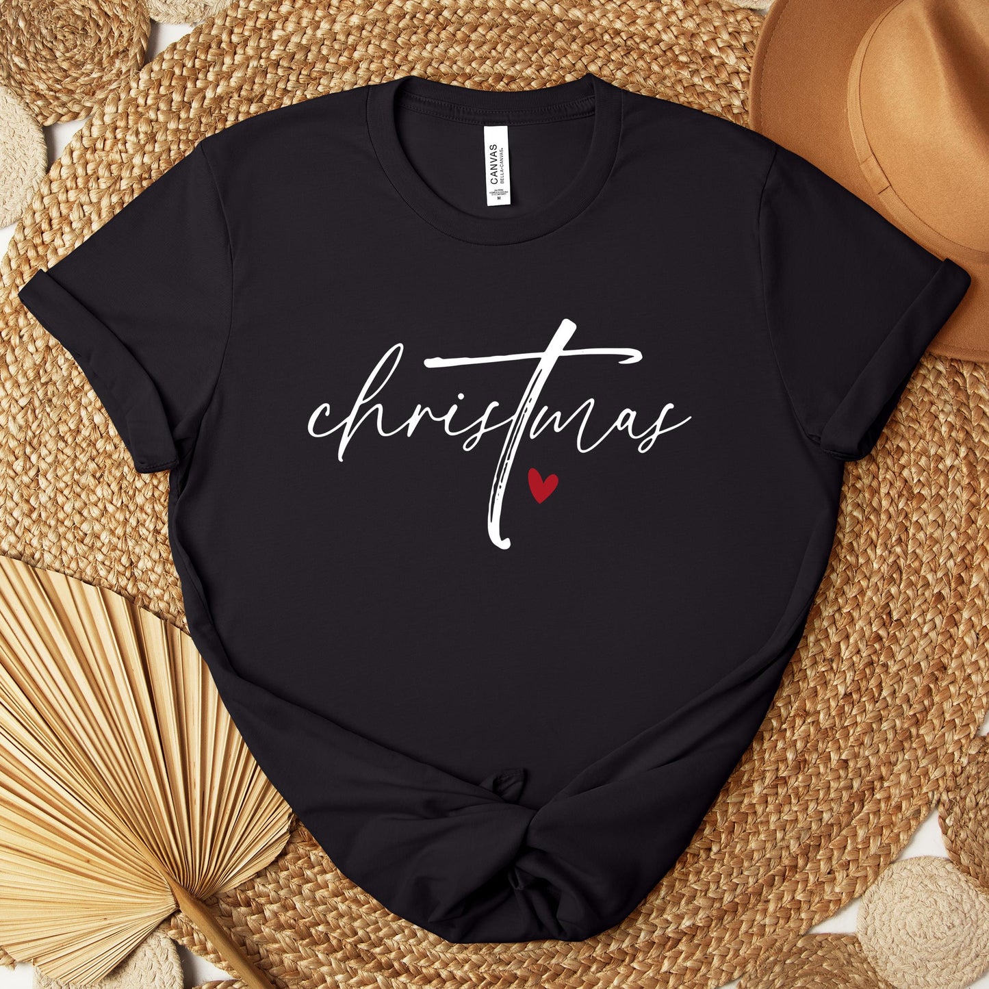 Christmas Cross Heart Premium T-shirt