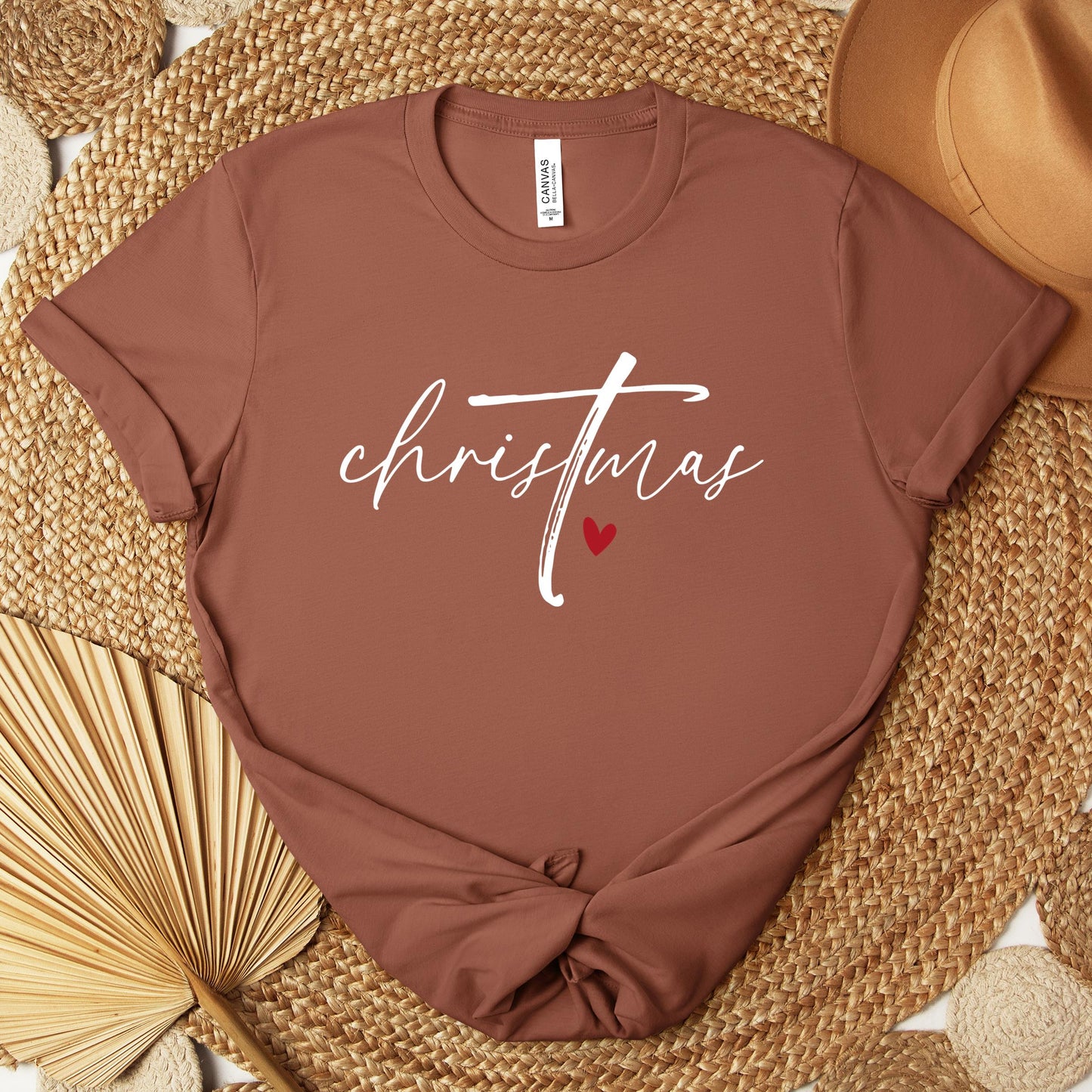 Christmas Cross Heart Premium T-shirt