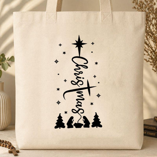 Christmas Cross Tote Bag