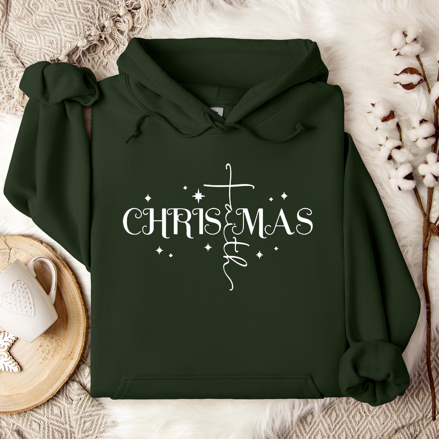 Christmas Faith Cross 01 Hoodie
