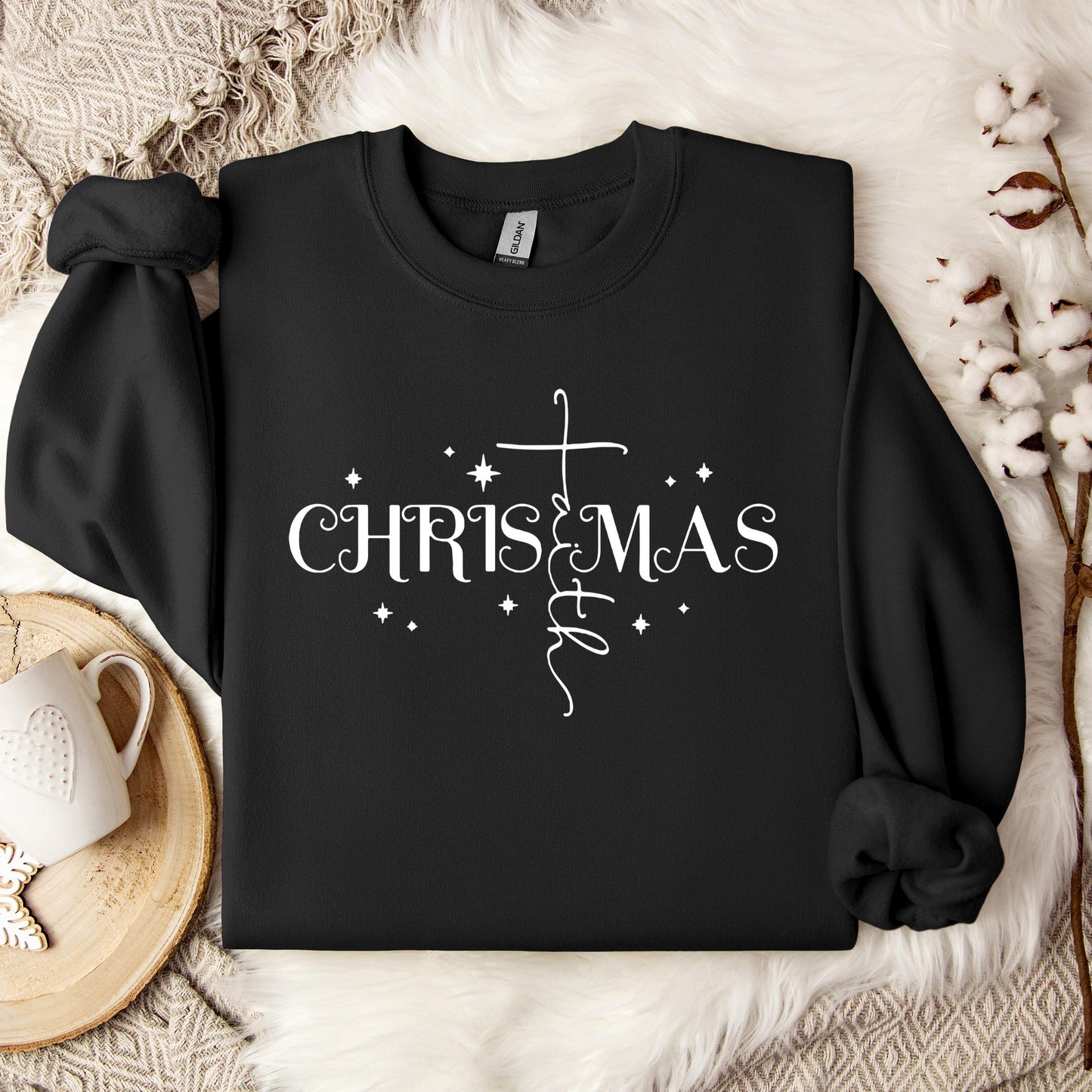 Christmas Faith Cross 01 Sweatshirt