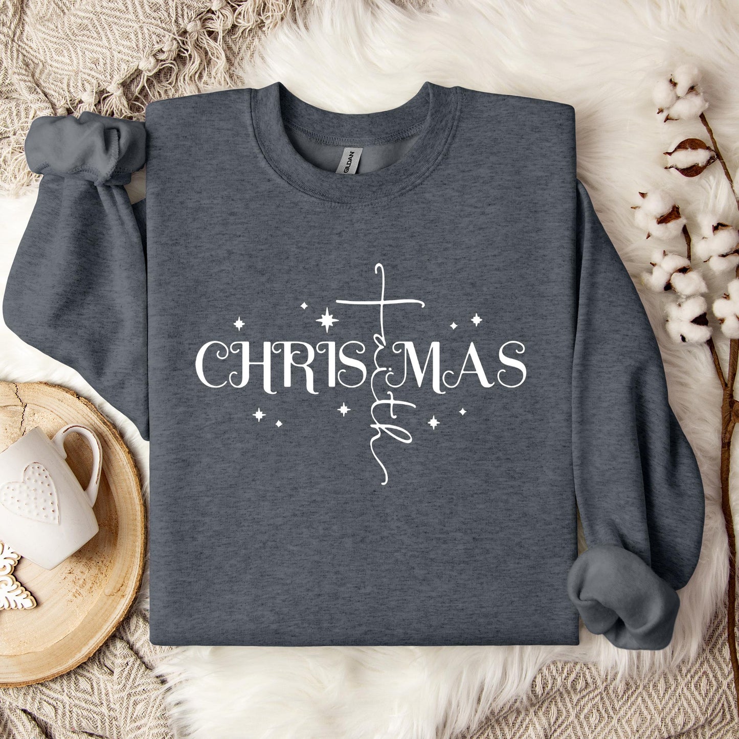 Christmas Faith Cross 01 Sweatshirt