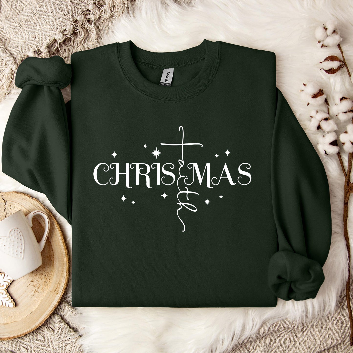 Christmas Faith Cross 01 Sweatshirt