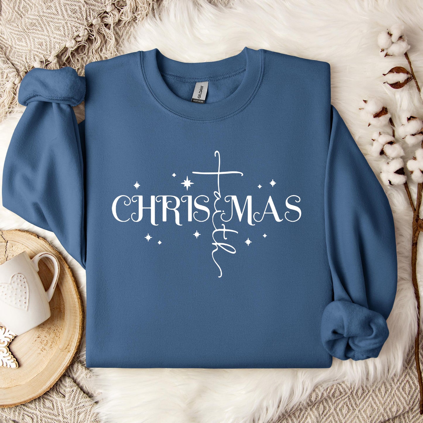 Christmas Faith Cross 01 Sweatshirt