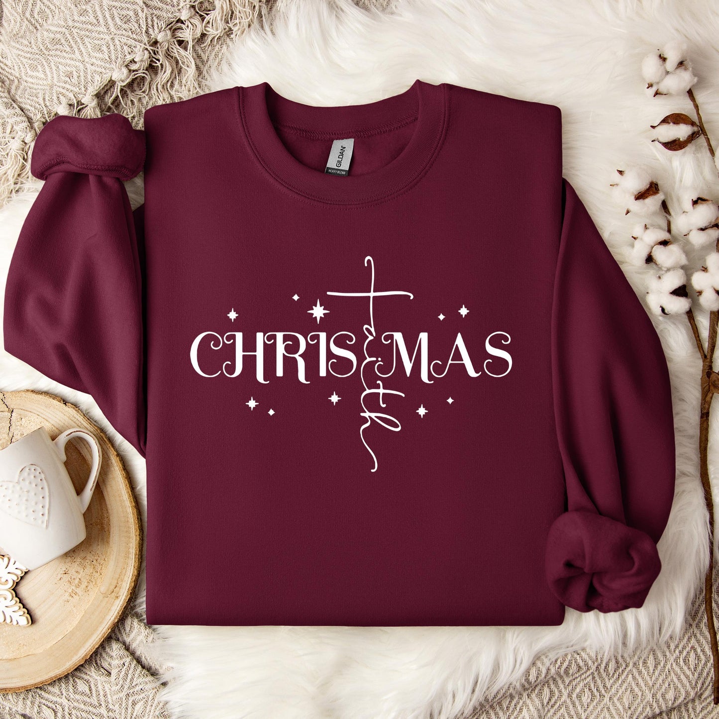 Christmas Faith Cross 01 Sweatshirt