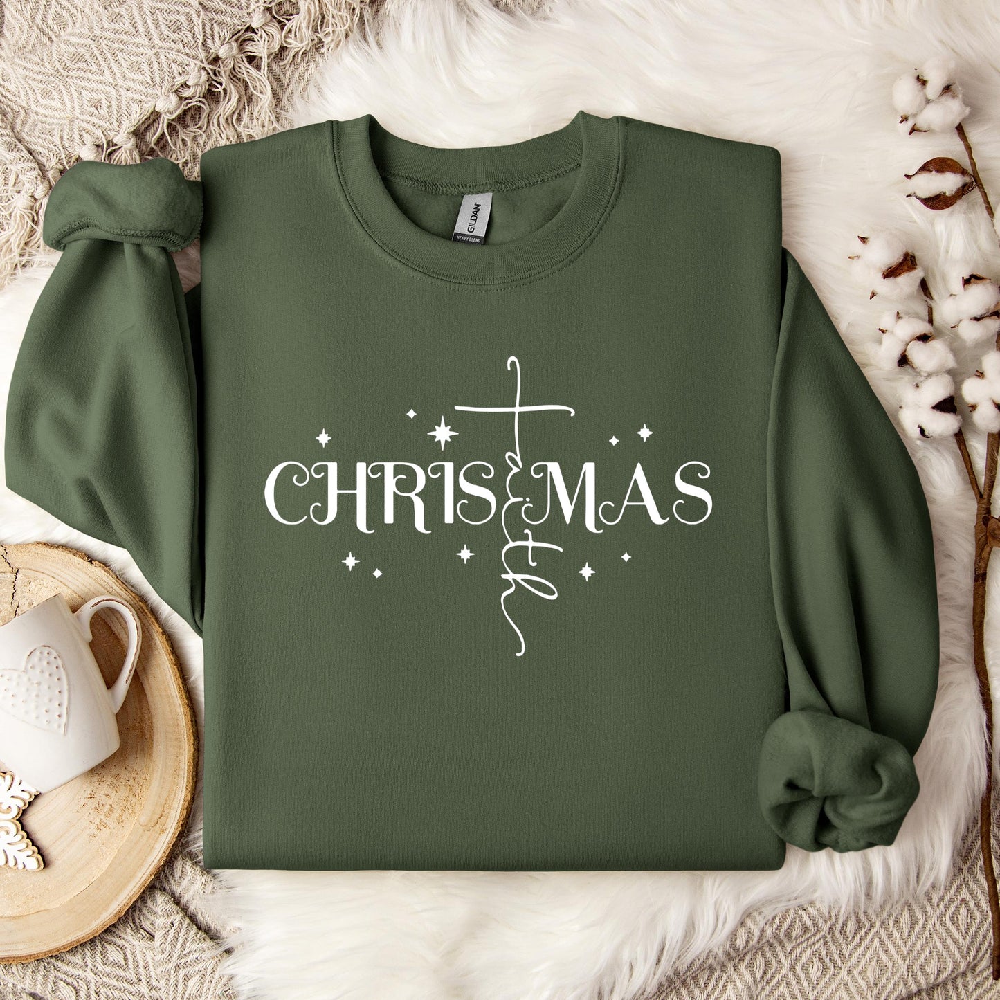 Christmas Faith Cross 01 Sweatshirt