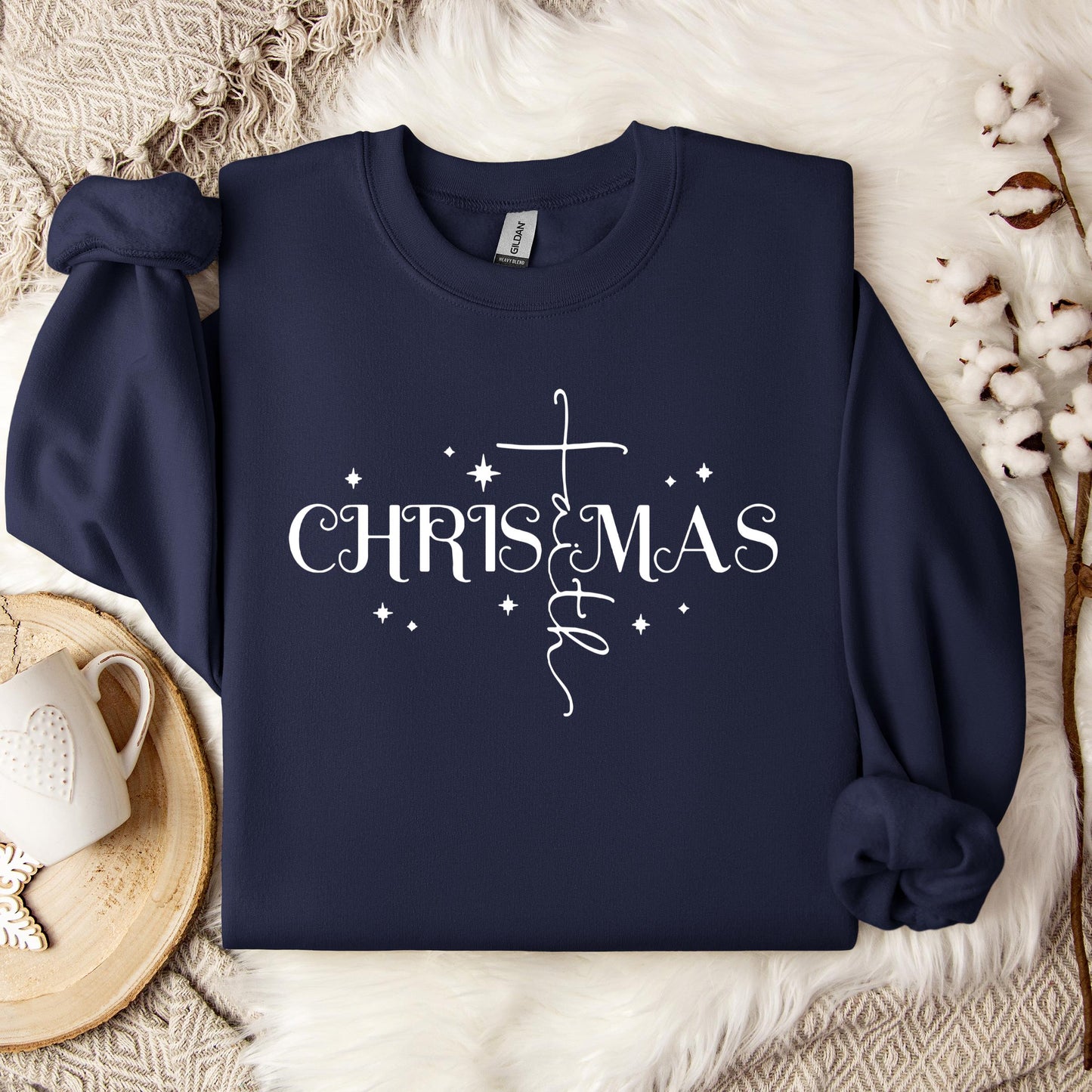 Christmas Faith Cross 01 Sweatshirt