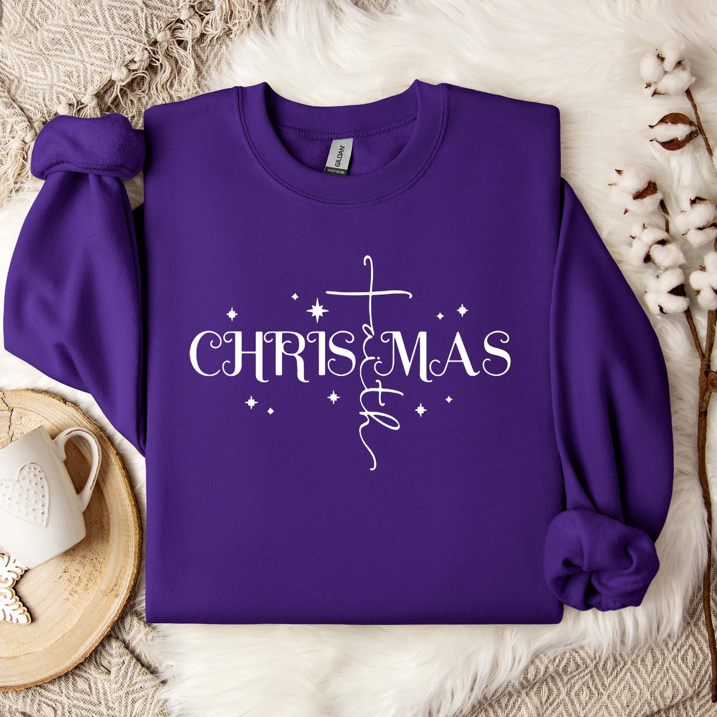 Christmas Faith Cross 01 Sweatshirt