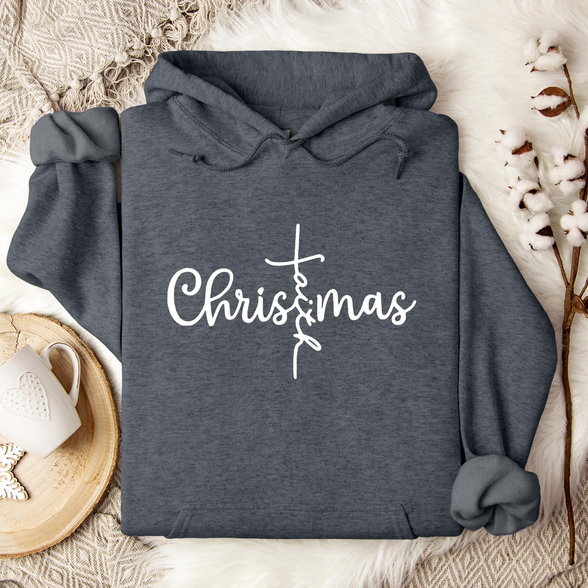 Christmas Faith Cross Hoodie