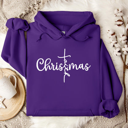Christmas Faith Cross Hoodie