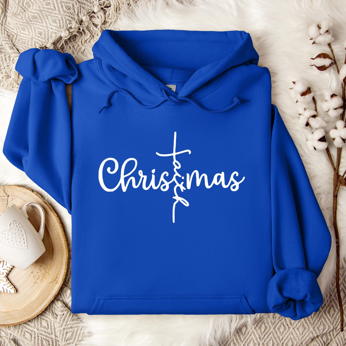 Christmas Faith Cross Hoodie