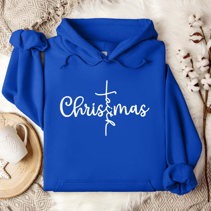 Christmas Faith Cross Hoodie