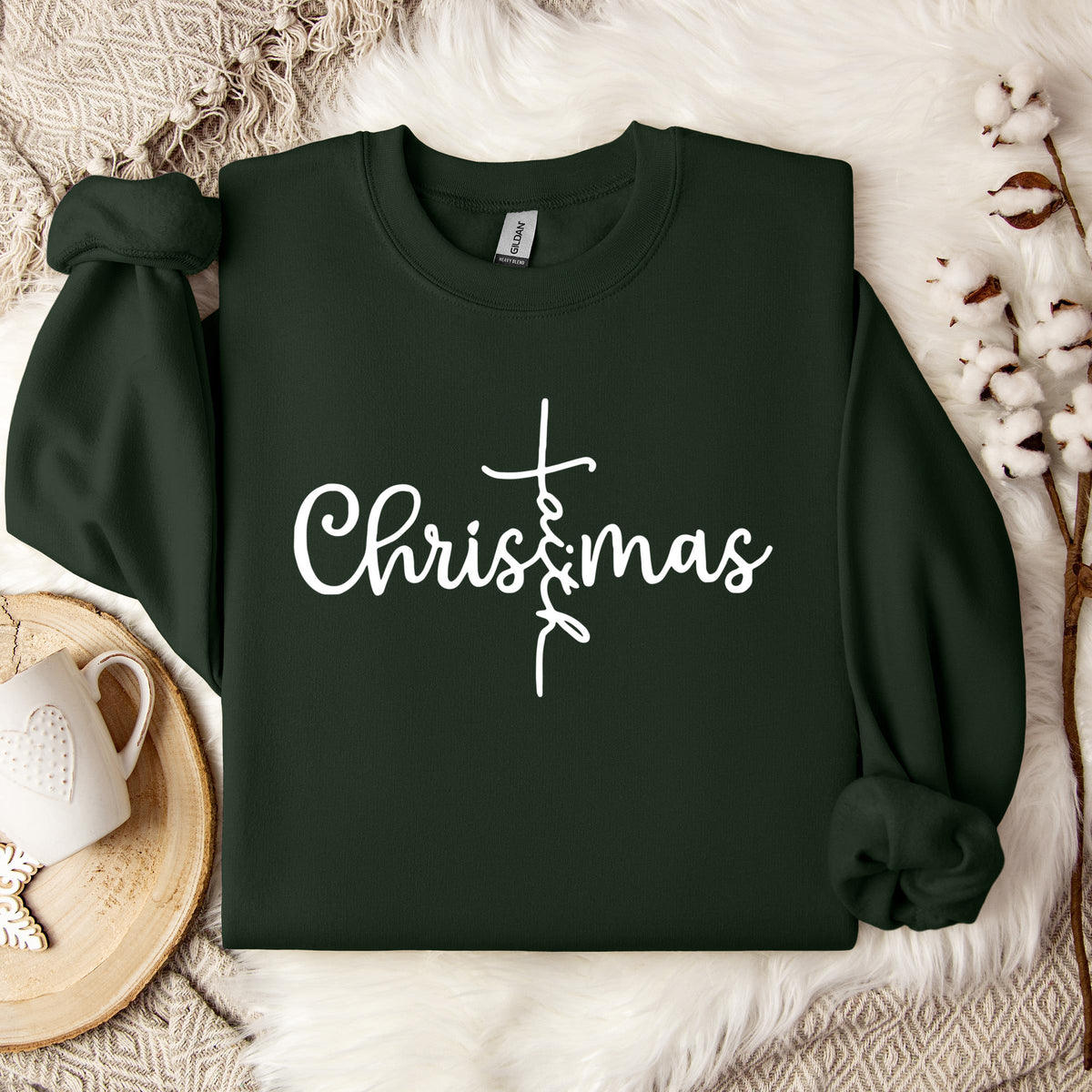 Christmas Faith Cross Sweatshirt