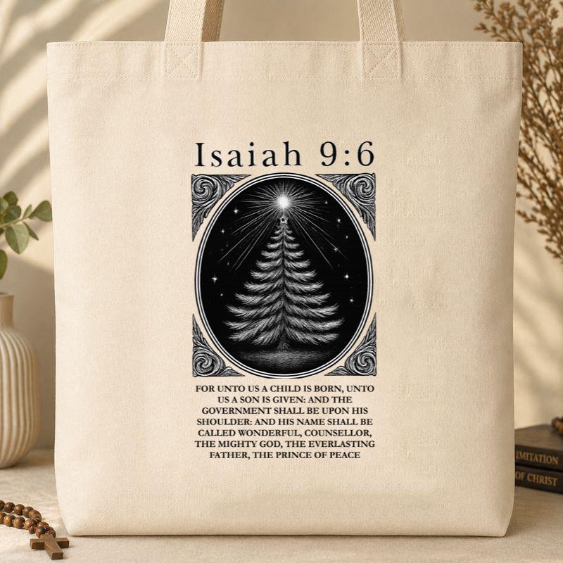 Christmas Isaiah 9.6 01 Tote Bag