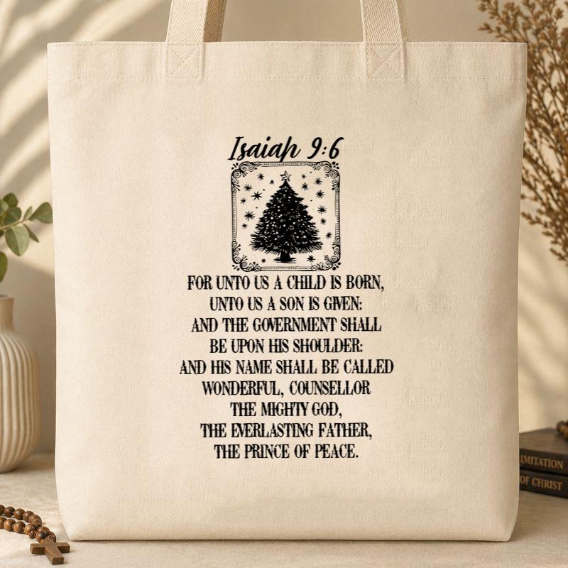 Christmas Isaiah 9.6 03 Tote Bag