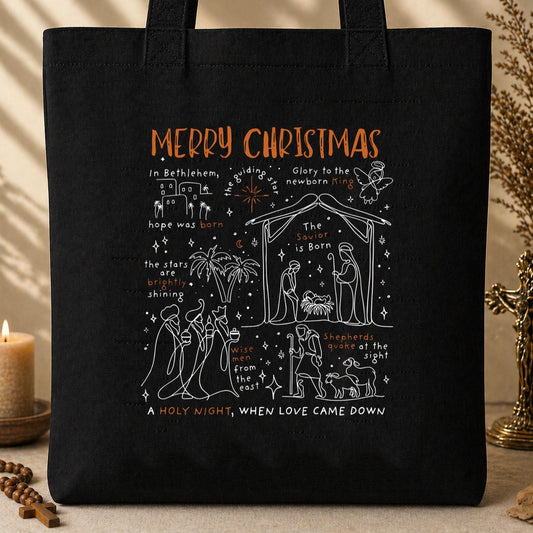 Christmas Nativity Scene Tote Bag