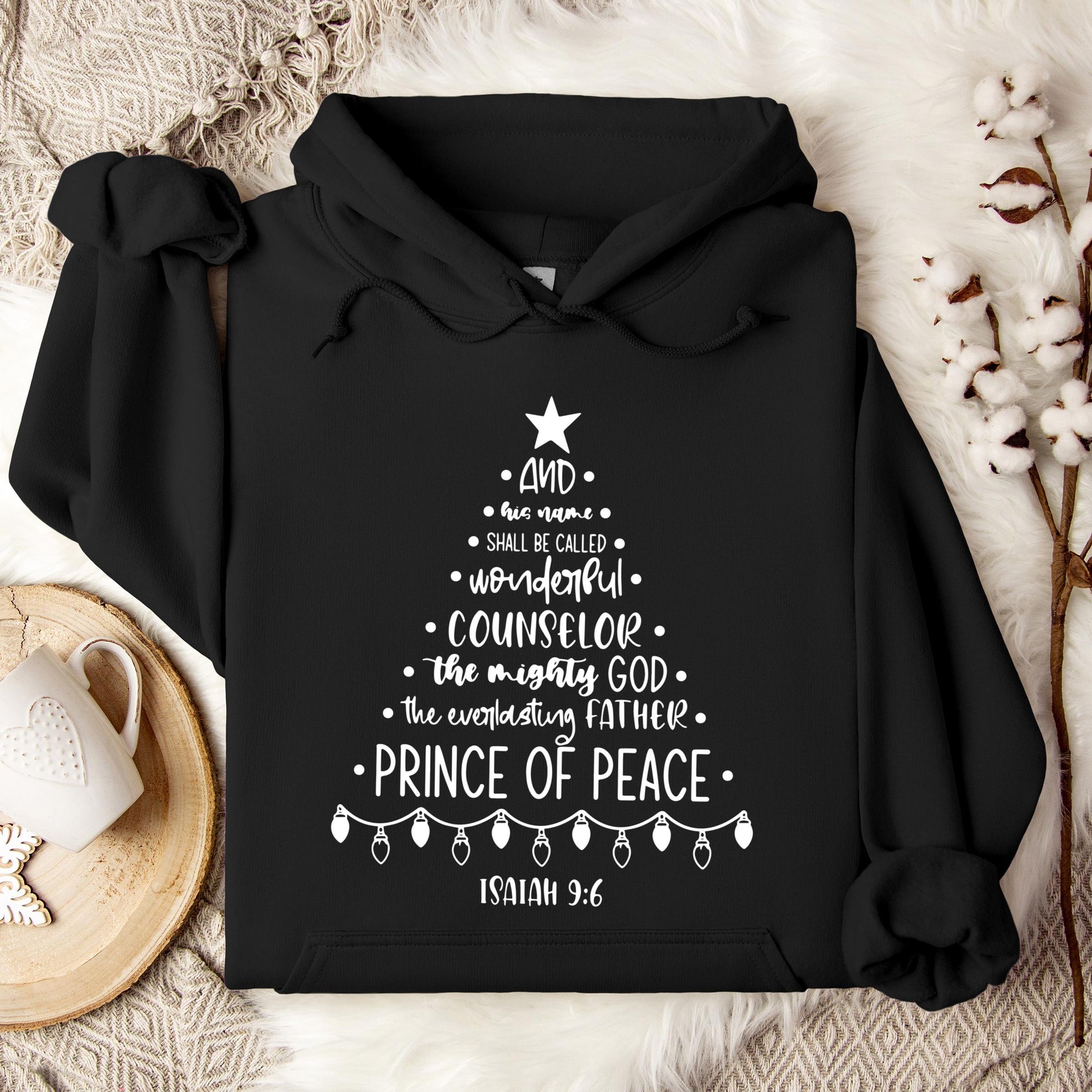 Christmas Nativity Tree Isaiah 9.6 Hoodie