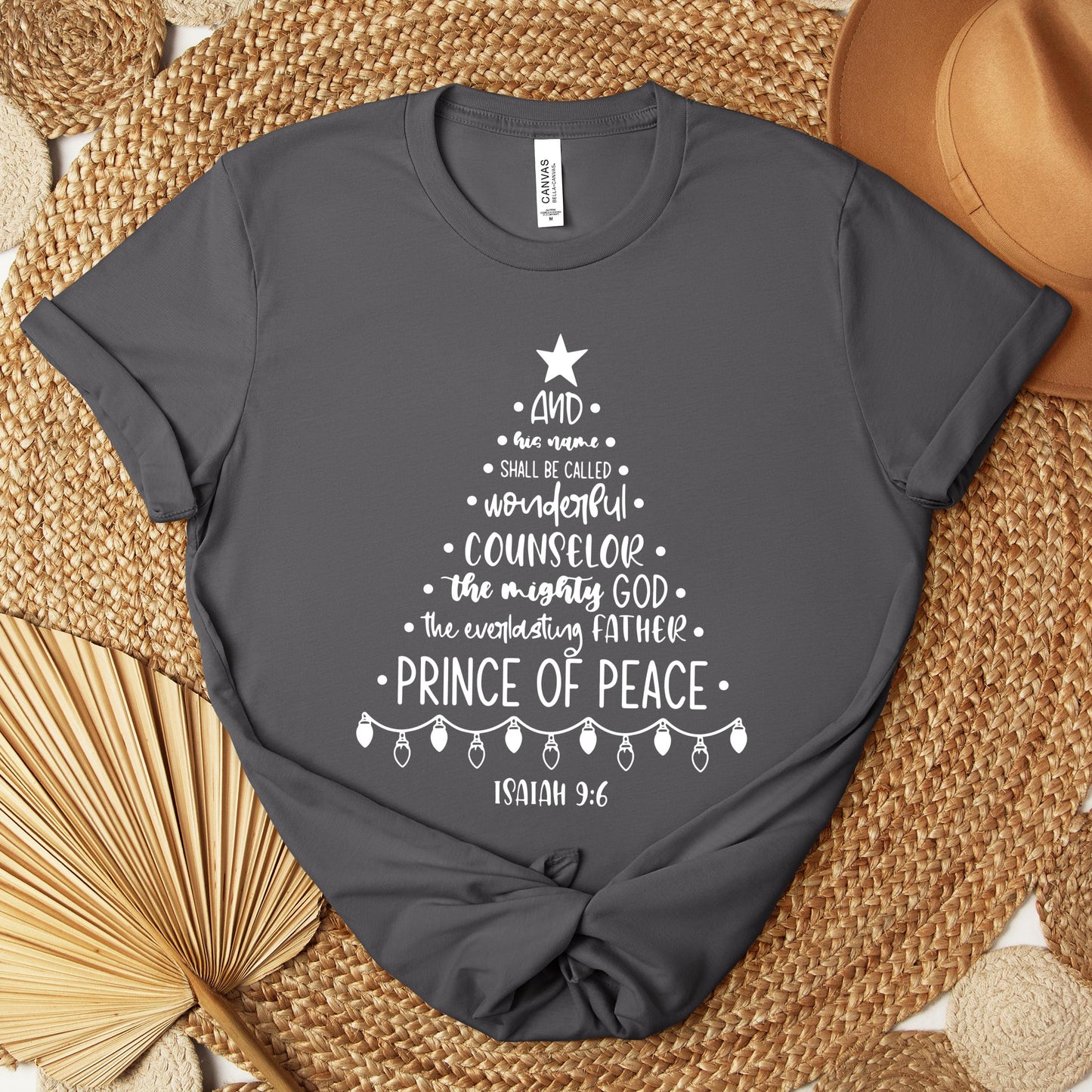 Christmas Nativity Tree Isaiah 9.6 Premium T-shirt