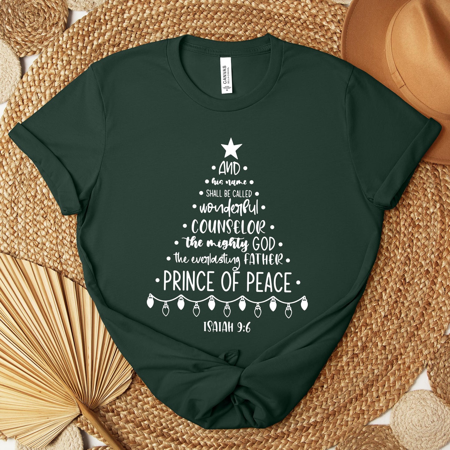 Christmas Nativity Tree Isaiah 9.6 Premium T-shirt
