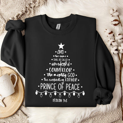 Christmas Nativity Tree Isaiah 9.6 Sweatshirt