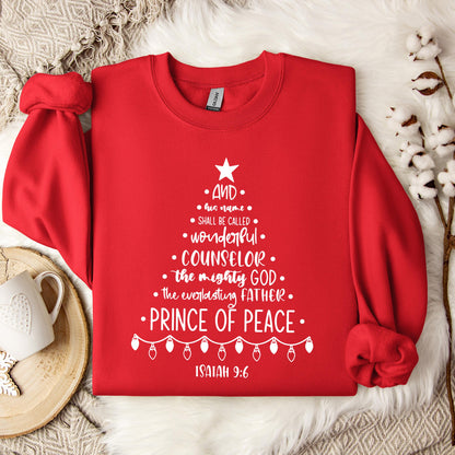 Christmas Nativity Tree Isaiah 9.6 Sweatshirt