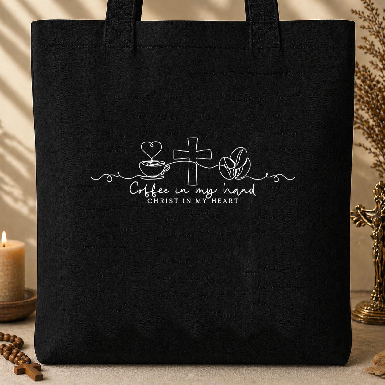 Coffee In My Hand Christ In My Heart 01 Tote Bag