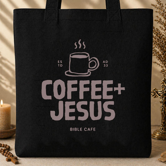 Coffee Jesus Bible Cafe Tote Bag