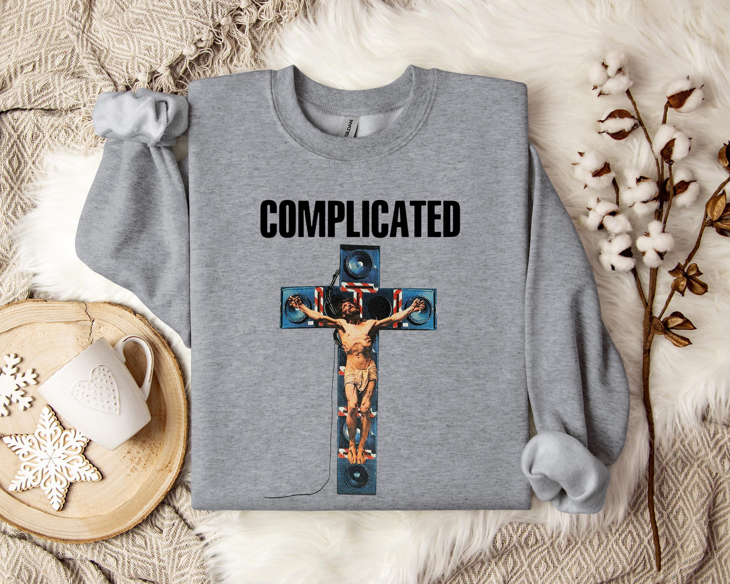 Complicated Jesus On The Cross Sweatshirt