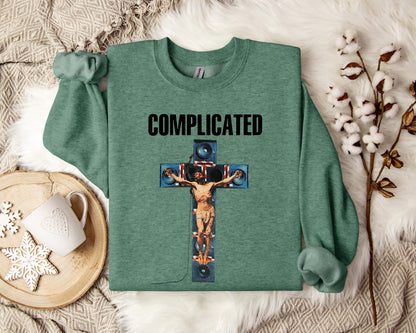 Complicated Jesus On The Cross Sweatshirt