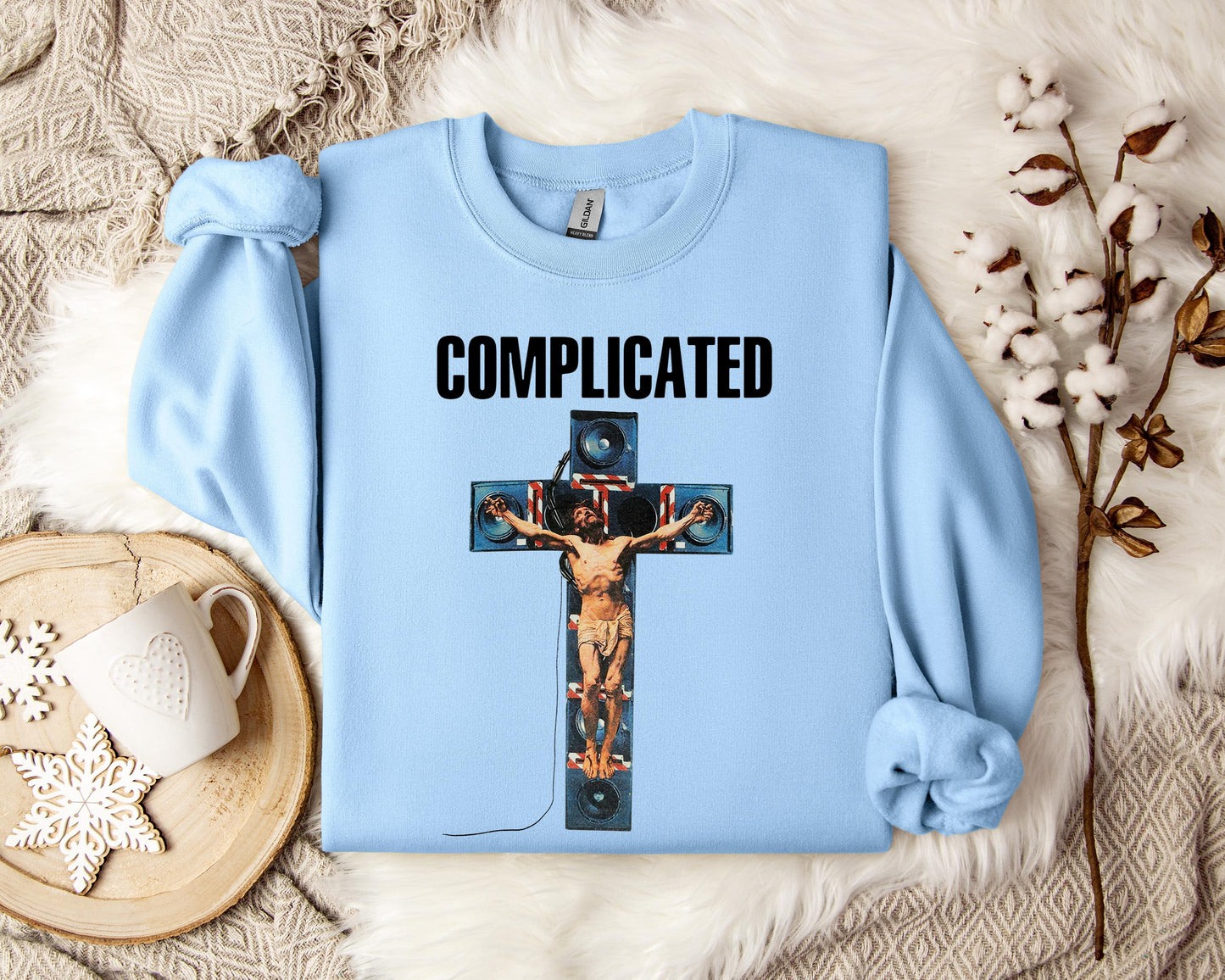 Complicated Jesus On The Cross Sweatshirt