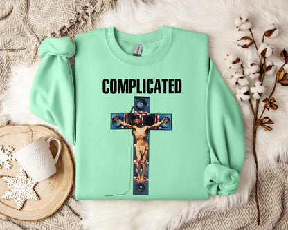 Complicated Jesus On The Cross Sweatshirt