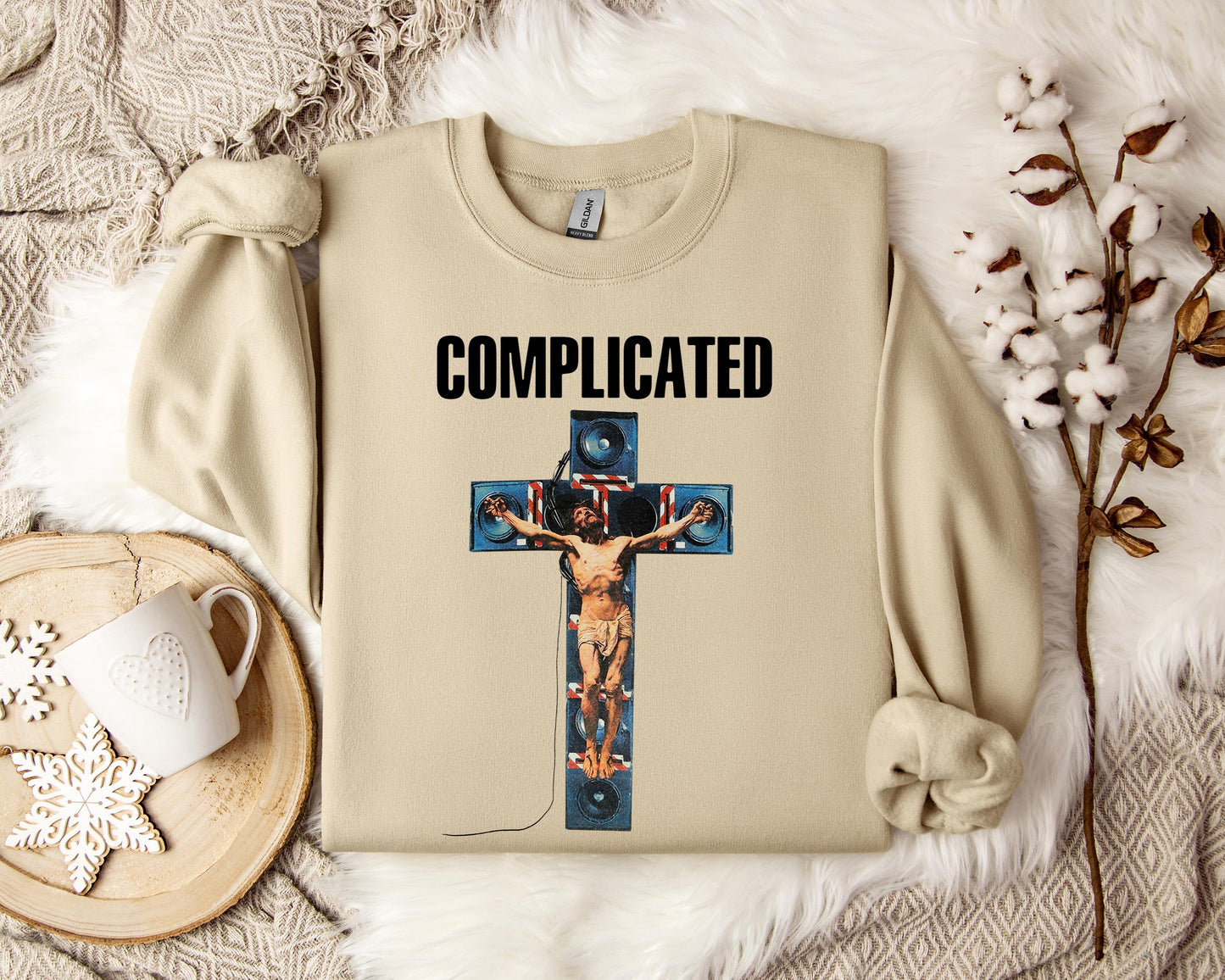 Complicated Jesus On The Cross Sweatshirt