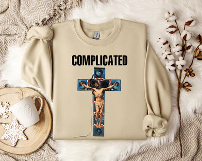 Complicated Jesus On The Cross Sweatshirt