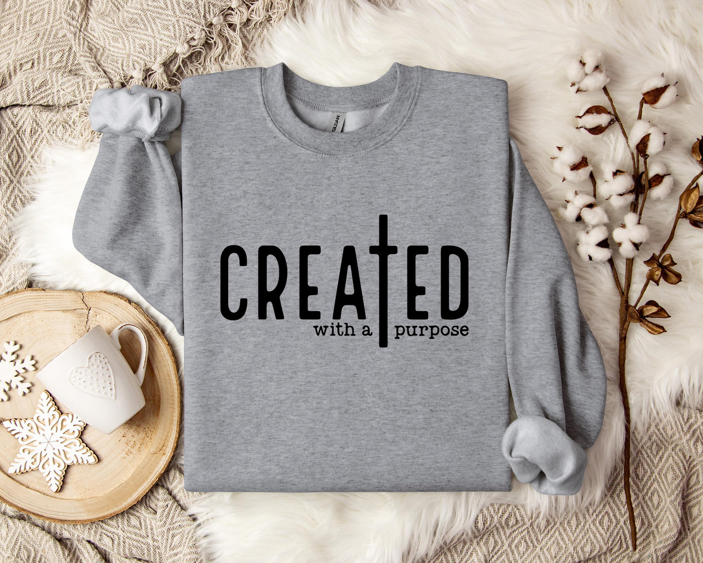 Created With A Purpose Cross Sweatshirt