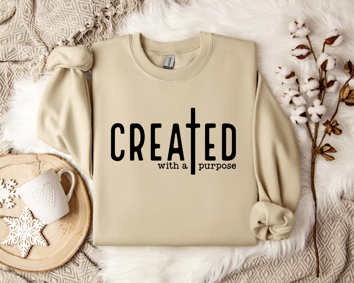 Created With A Purpose Cross Sweatshirt