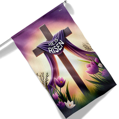 FLAGWIX Jesus Easter Day He Is Risen Christian Cross Flag