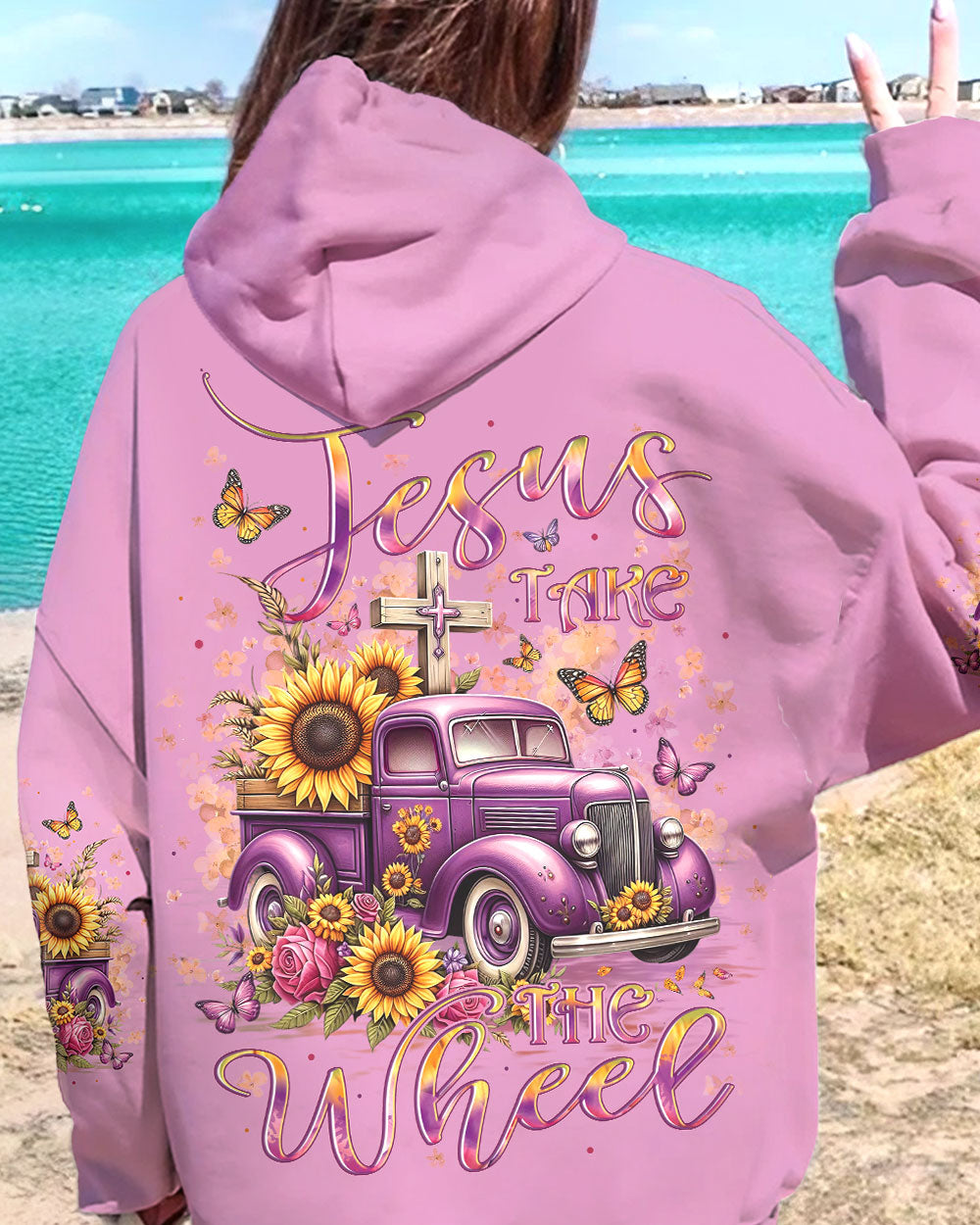 Jesus Take The Wheel Hoodie 14