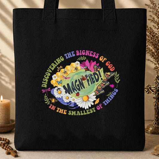 Discovering The Bigness Of God Psalm 34.3 Tote Bag