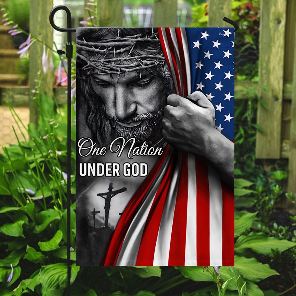 Jesus Flag One Nation Under God American Patriot Flag, American Flag
