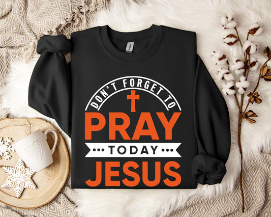 Don't Forget To Pray Today Jesus Sweatshirt