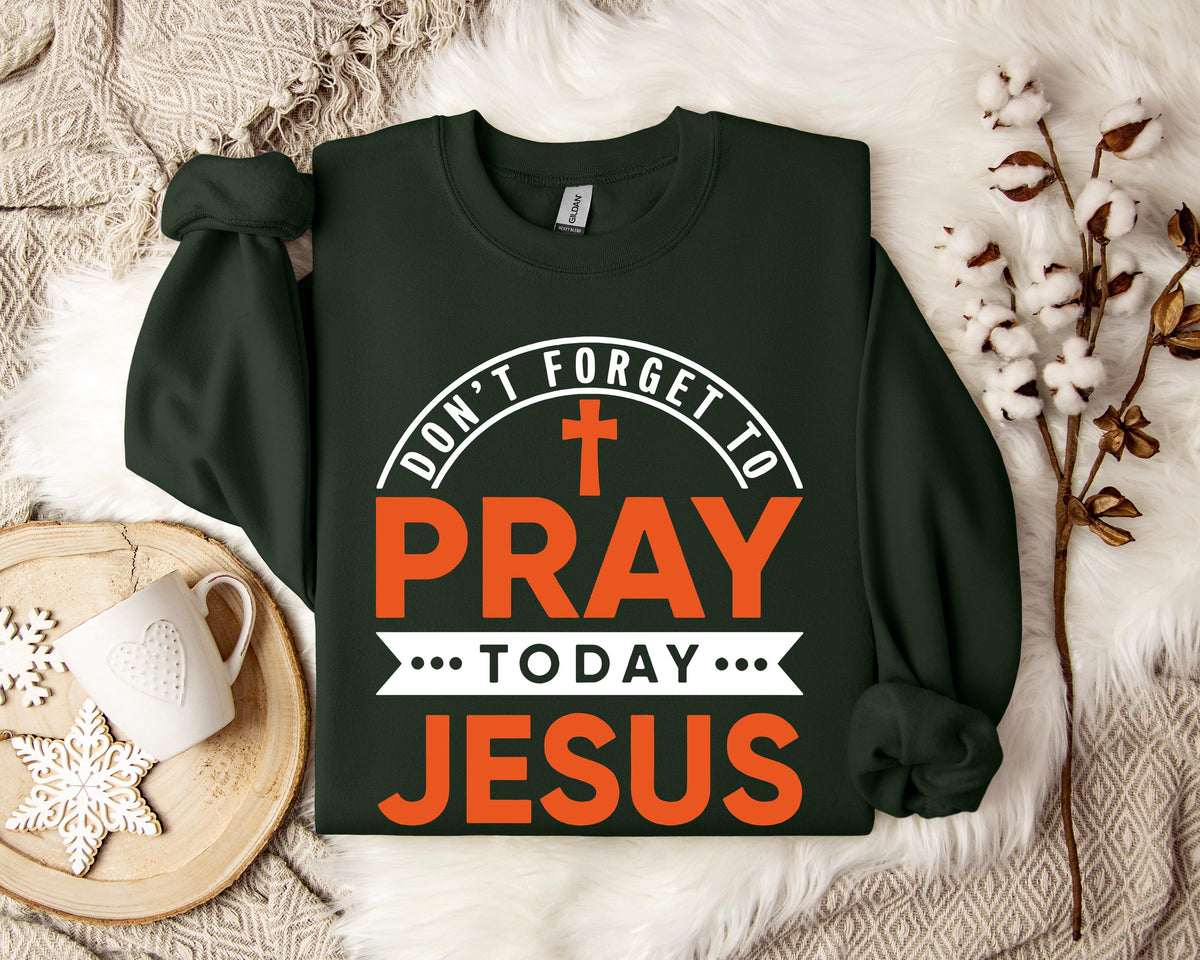 Don't Forget To Pray Today Jesus Sweatshirt