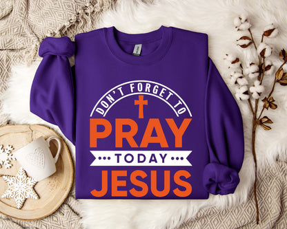 Don't Forget To Pray Today Jesus Sweatshirt