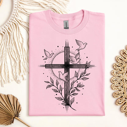 Doves around Cross 01