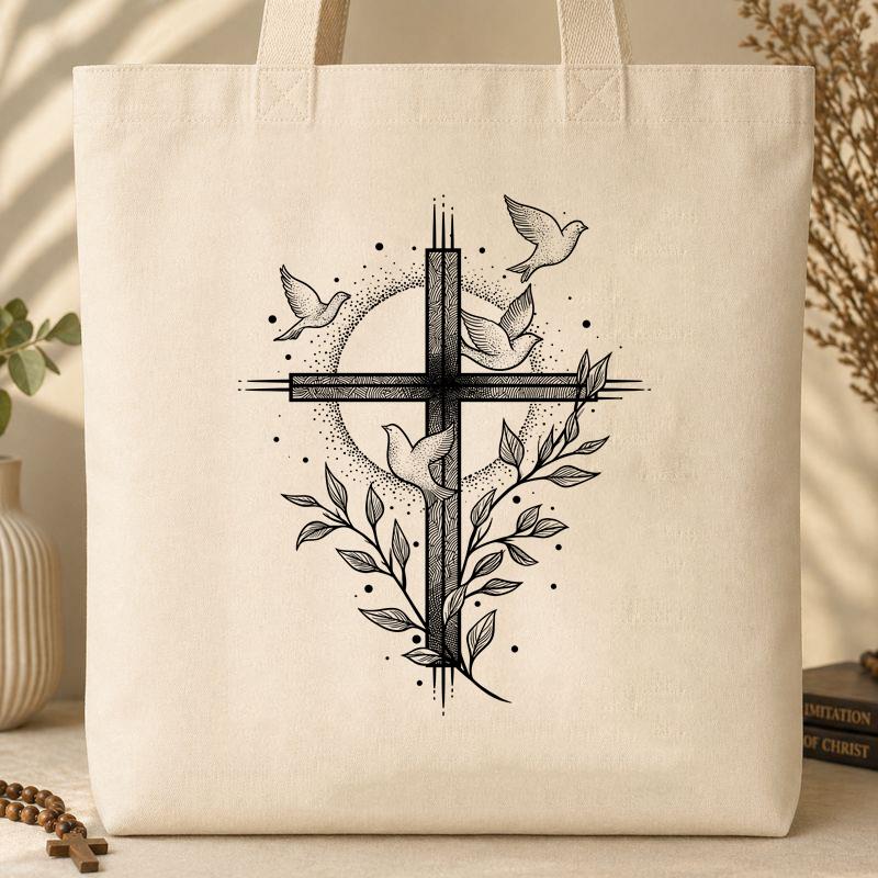 Doves around Cross 01