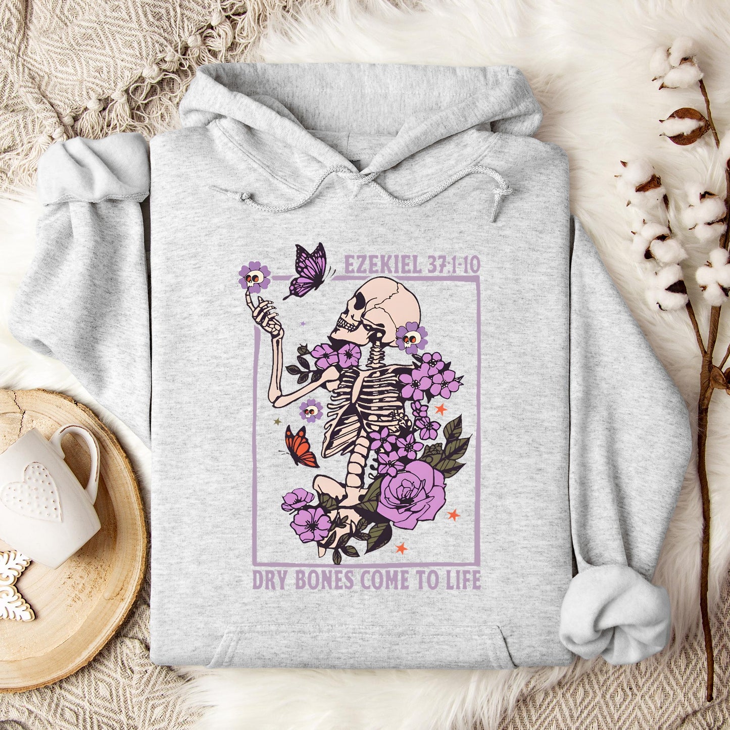 Dry Bones Come To Life Ezekiel 37.1-10 Hoodie