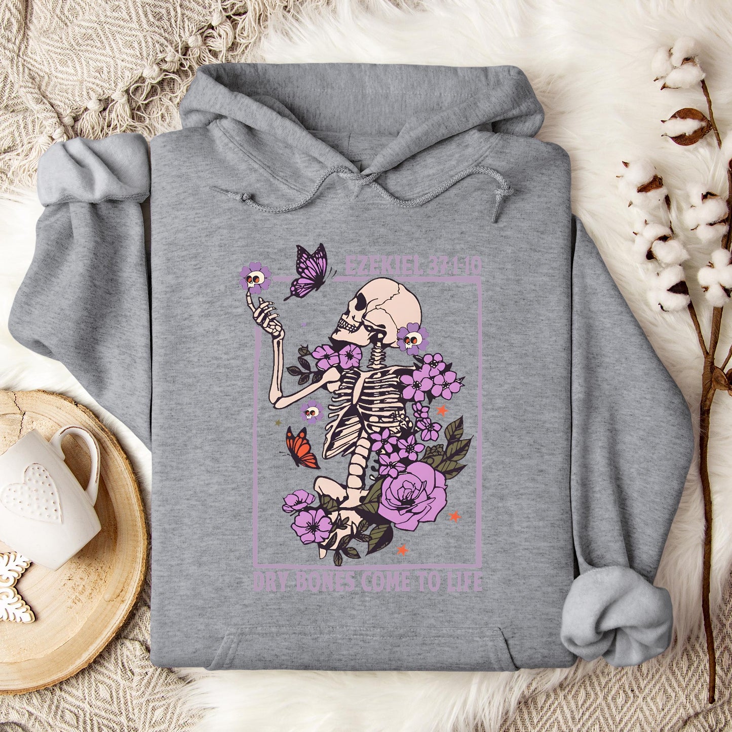 Dry Bones Come To Life Ezekiel 37.1-10 Hoodie