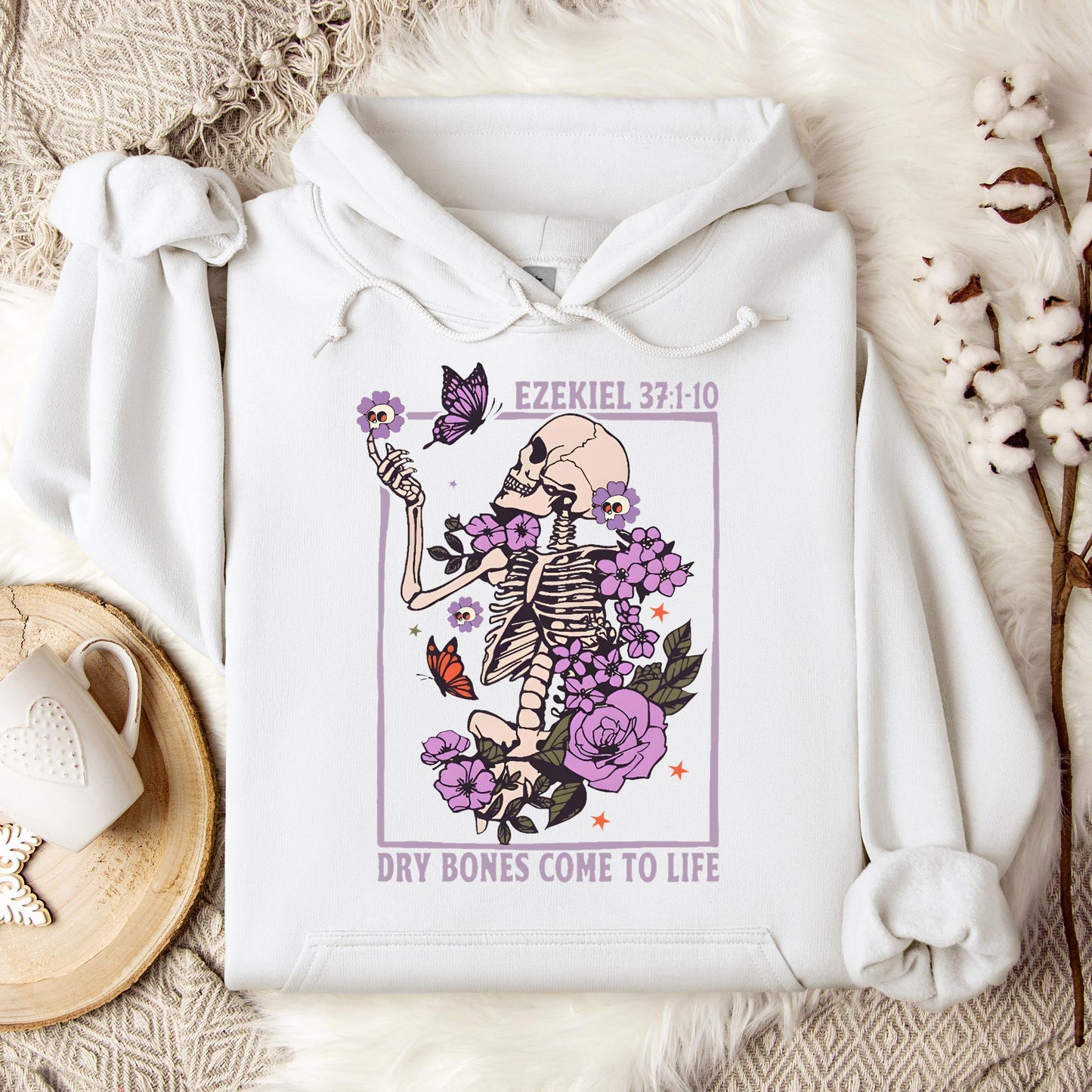 Dry Bones Come To Life Ezekiel 37.1-10 Hoodie