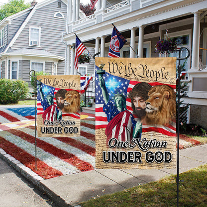 Lion Of Judah Jesus God Patriot One Nation Under God Flag